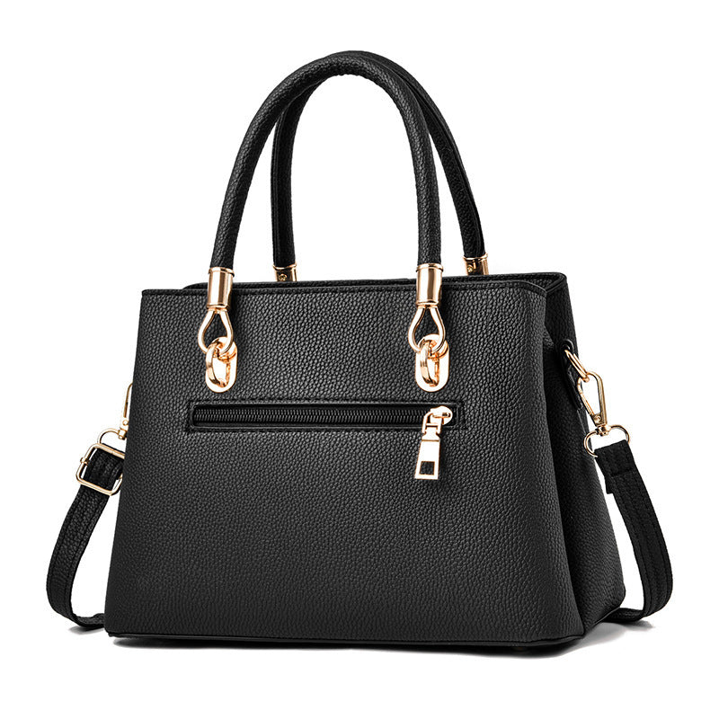 Litchi Pattern Shoulder Bag