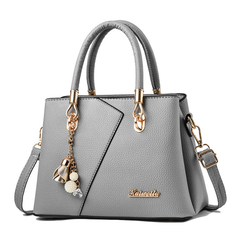 Litchi Pattern Shoulder Bag