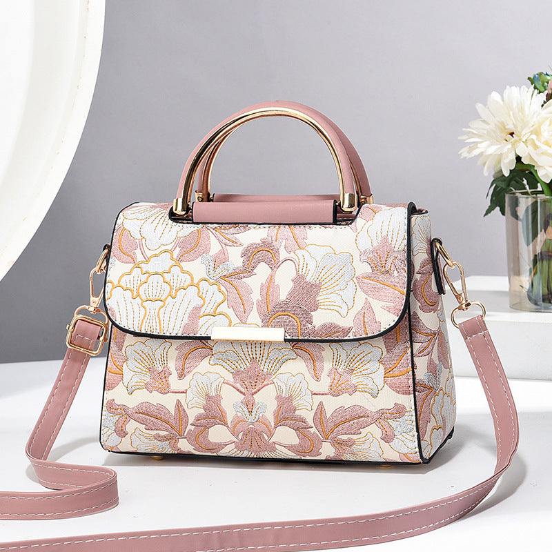 Chinese Style Printed Messenger Bag