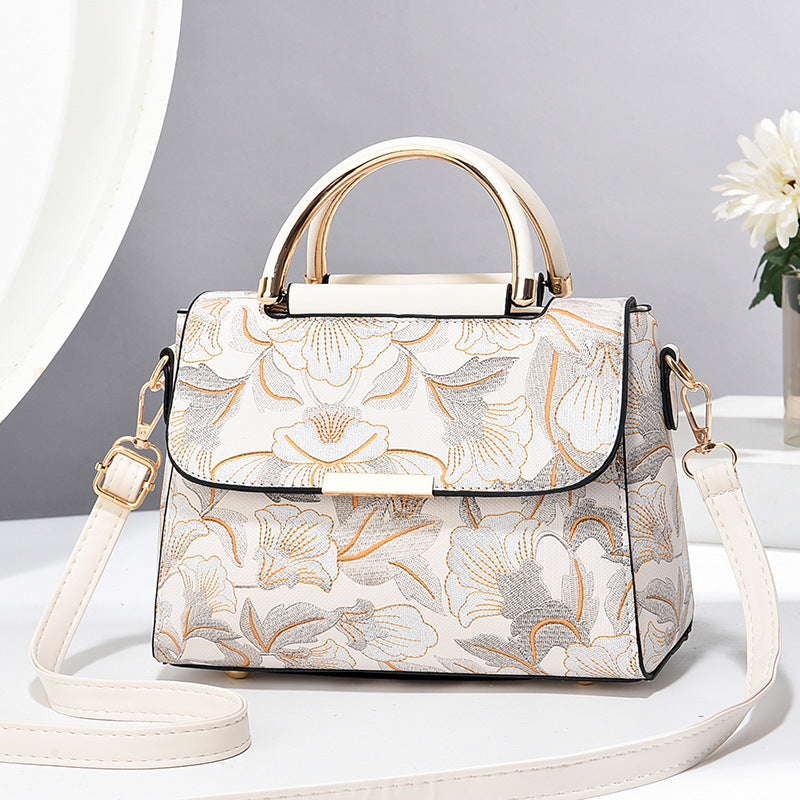 Chinese Style Printed Messenger Bag