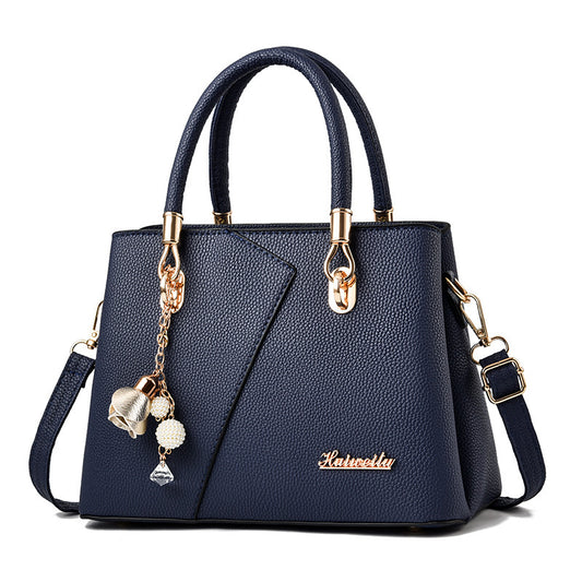 Litchi Pattern Shoulder Bag