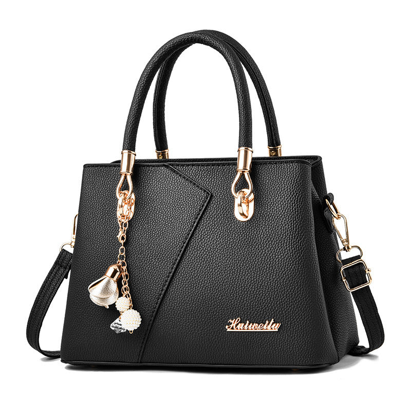 Litchi Pattern Shoulder Bag